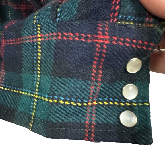 Wingars Flannel Long Sleeve Plaid Snap Up Western Double Pocket Shirt Mens Large - Picture 2 of 10